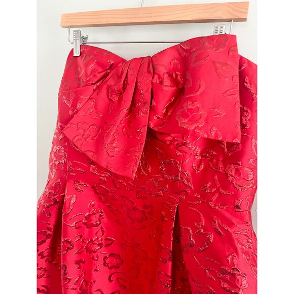 Lilly Pulitzer | NWT | Kataleya Strapless Jacquard Dress | Amaryllis Red | Sz 14 - Picture 4 of 14